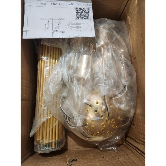 Gold Sputnik 12-Light Firework Ceiling Light Fixture - Picture 4 of 10